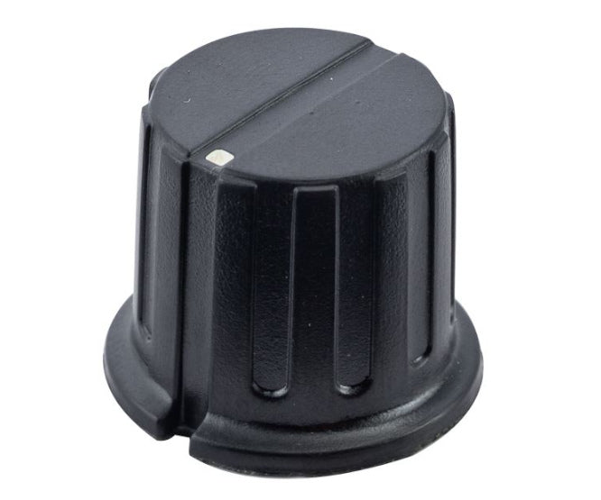 EIE Knob Pla Blk Scr Dot 24x20x6.4