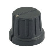EIE Knob Pla Blk Scr Dot 13x15x6.4
