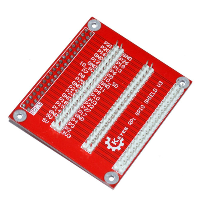 Keyestudio Rpi Gpio Shield V3 Expansion Board Red
