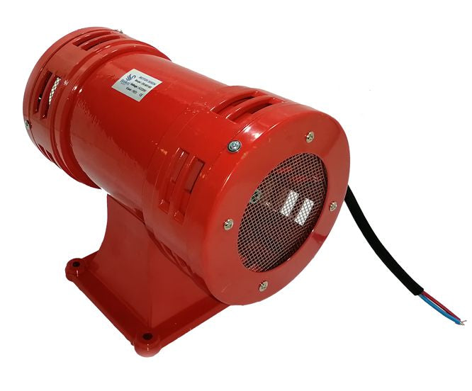 Swan Electric 2 Way Motor Metal Siren 220VAC 109x204x169mm Red