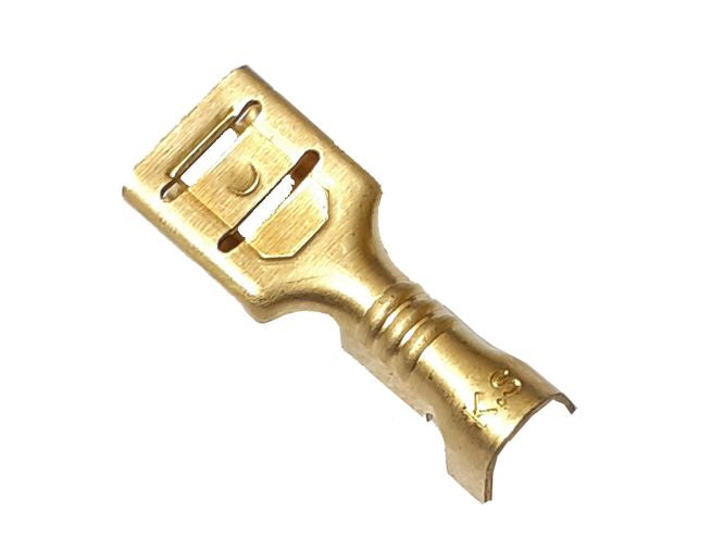EIE Terminal Un-Ins Brass 6.35MMX0.8 Fem