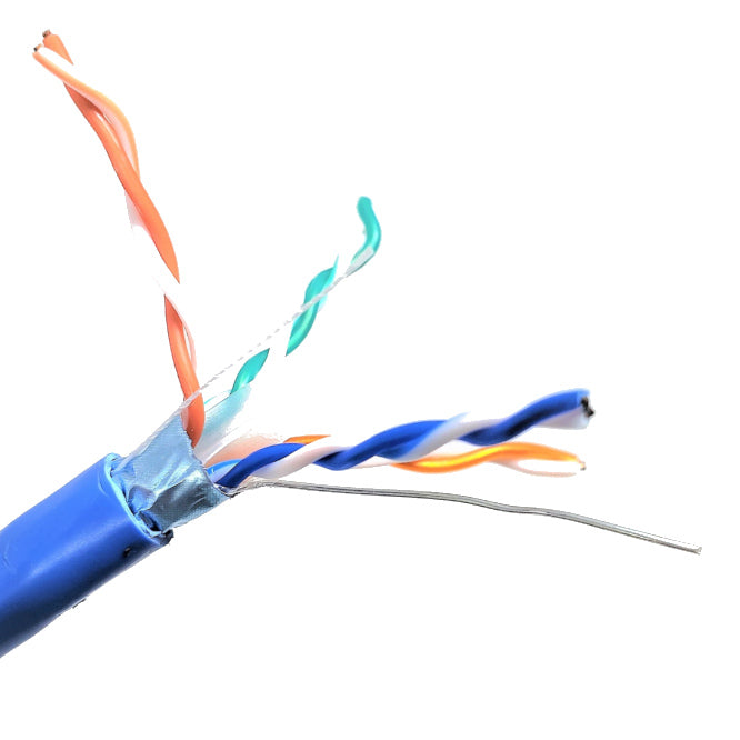 CS CAT6A U/Ftp Ethernet Cable Screened 8C Solid Blue