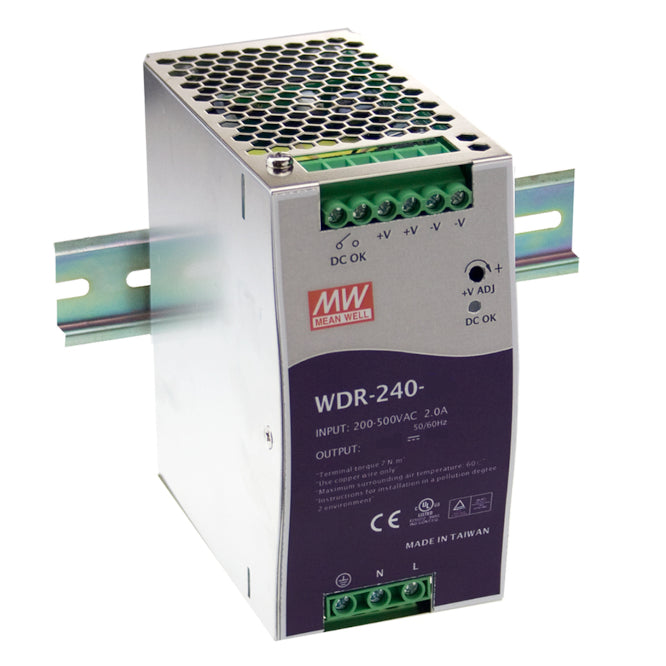 Mean Well DIN Rail Power Supply WDR-240 240W