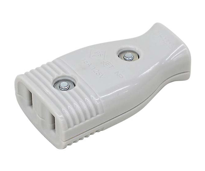 EIE AC Socket 2P Flat Us Inline 10A @ 250V / 15A @ 125V