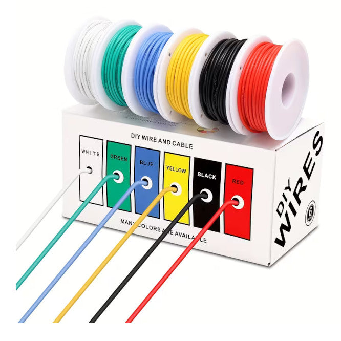 EIE 0.2mm 6 Color Cable Dispenser in Box AWG24 - 120METERS