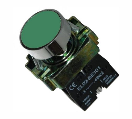 Swan Electric 22mm Push Button Switch Flush Green 220VAC NO