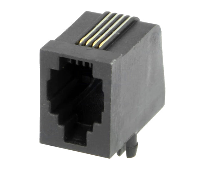 EIE Modular Socket RJ09 PCB Right-Angle 4P4C