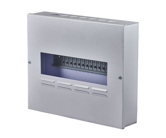 Swan Electric 12 Way Surface Samite Steel Distribution Board