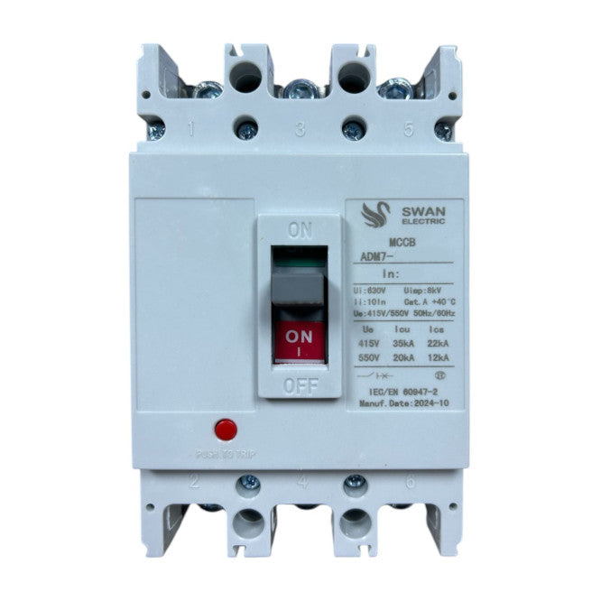 Swan Electric 3P 160A moulded case circuit breaker MCCB