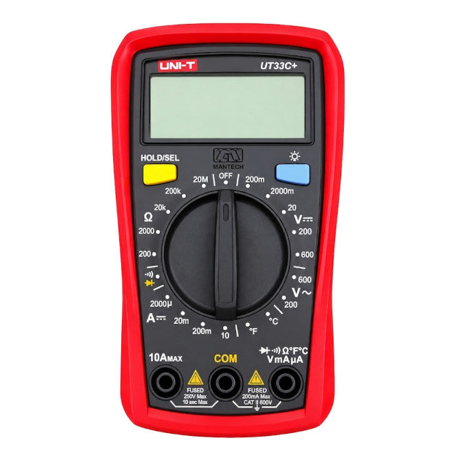 UNI-T Hand Held Multimeter / DMM 3 1/2 Digits with Mantech Logo