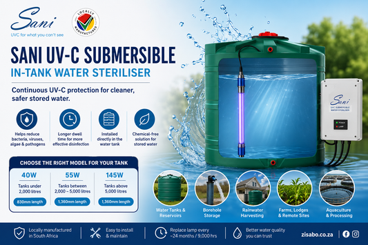 Sani UV-C Submersible In-Tank Water Steriliser: Continuous Protection for Stored Water