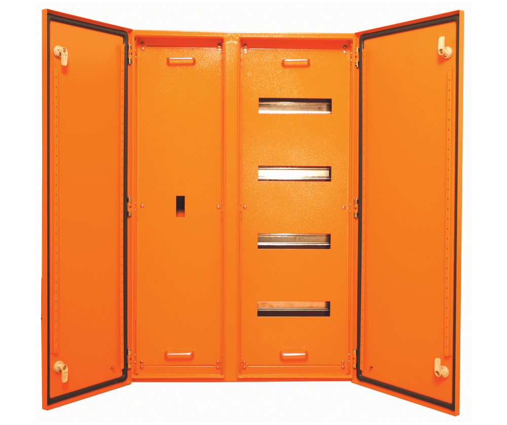 double door distribution board 4x12 4x18 4x24 industrial DB board large electrical panel orange