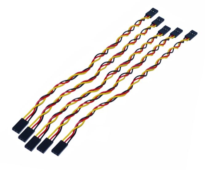 Keyestudio 3PIN Sil Socket Connector Lead / Adapt 200mm - 5P/SET
