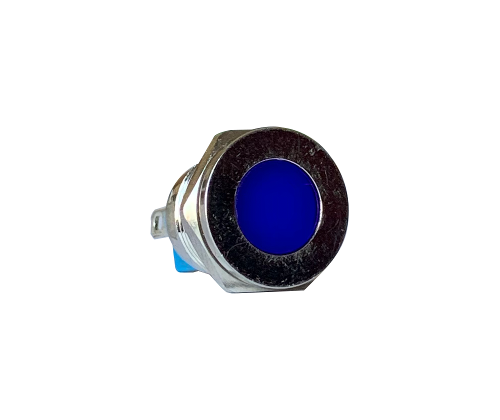 12mm LED indicator light 230V panel mount pilot light blue 