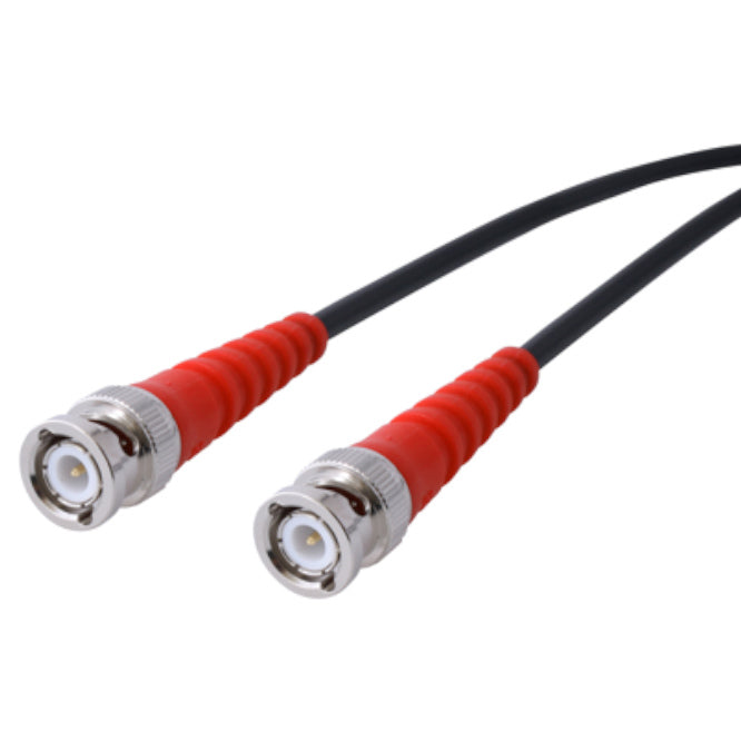 EIE 5mm 50-OHMS Coax Lead BNC to BNC Plug 1m Red RG58