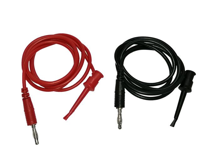 EIE Ic Test Lead Clip to Clip Set Red & Black 1m