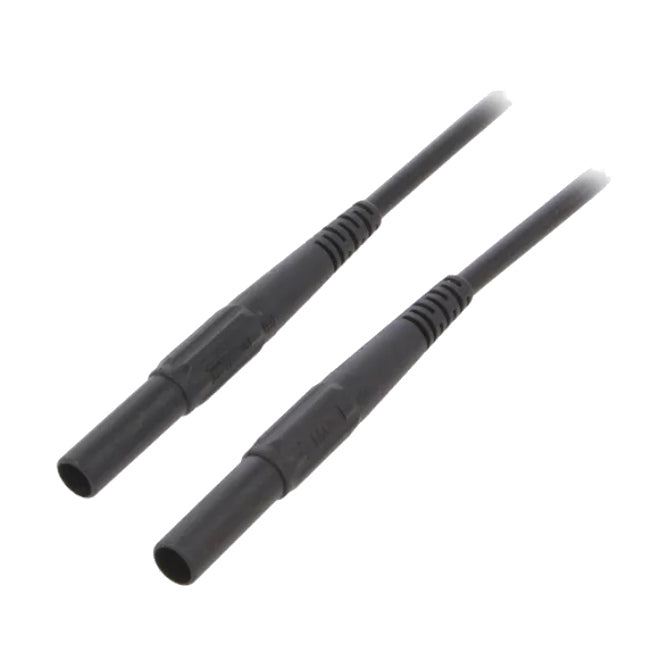 EIE Test Lead Banana Plug-Plug Shrouded 1m Blk