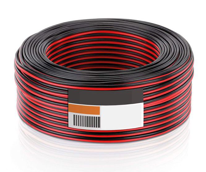 EIE 0.3mm Twin Flex Black & Red - 200m/ROLL