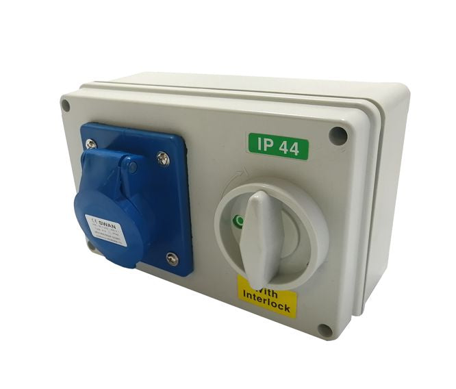 Swan Electric Interlock Switched Socket 16A-32A 220V 2P-3P+E IP44