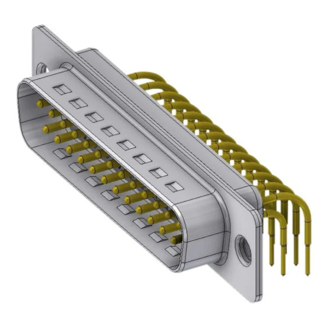CS 25W Right-Angle Male D-Sub Connector