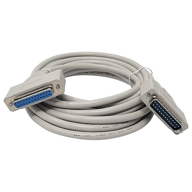 CS Serial Lead 25W DB25 Socket-Plug Grey with Thumbscrews - 3m