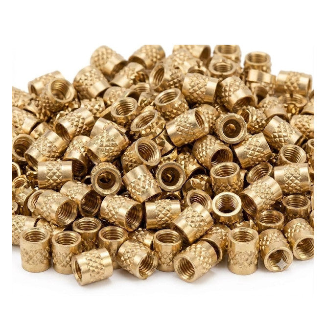 EIE Brass Threaded Insert M3x4mm DEPTH=4.78mm - 100/BAG