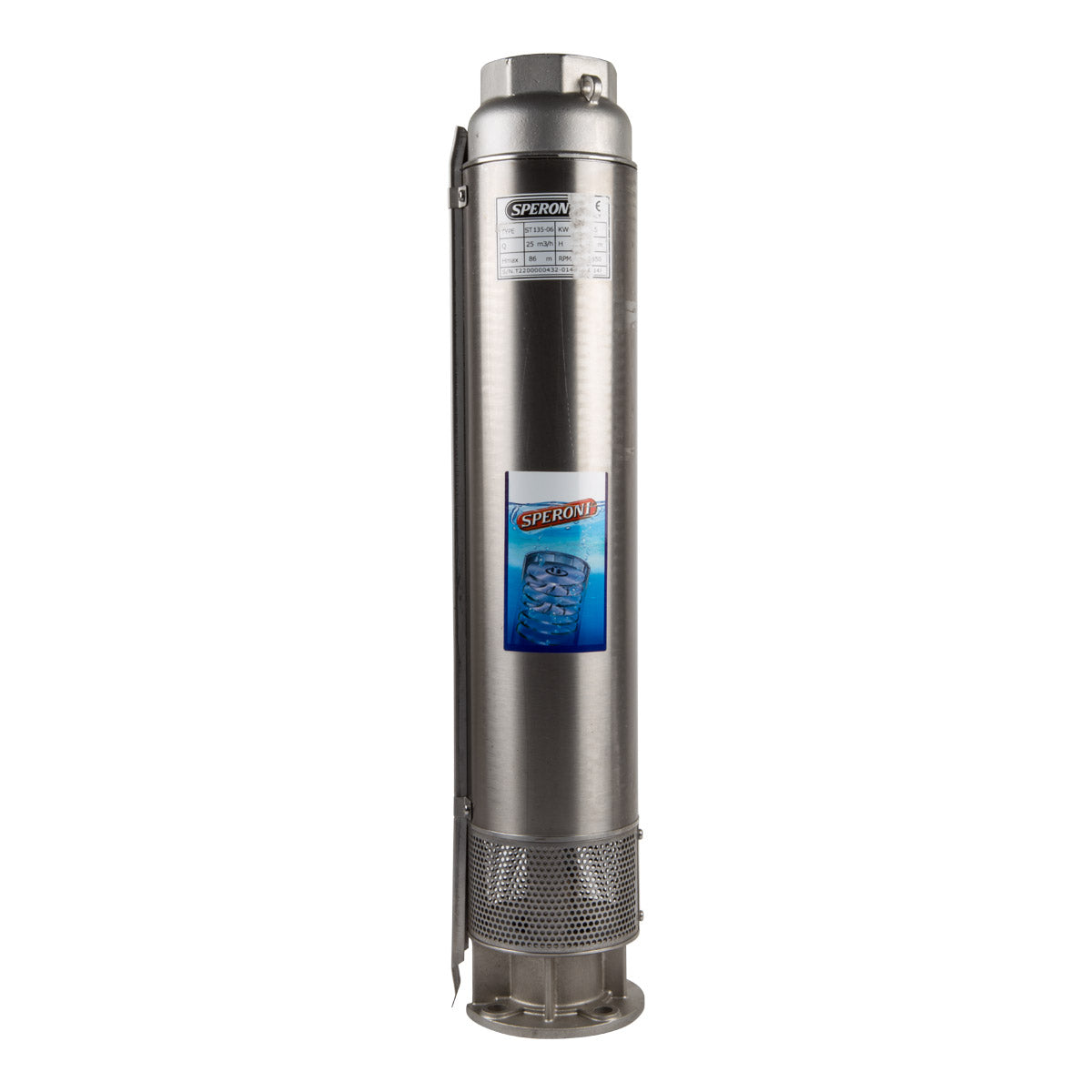 Speroni ST-25 100mm submersible borehole pump wet end for high-flow water supply and irrigation