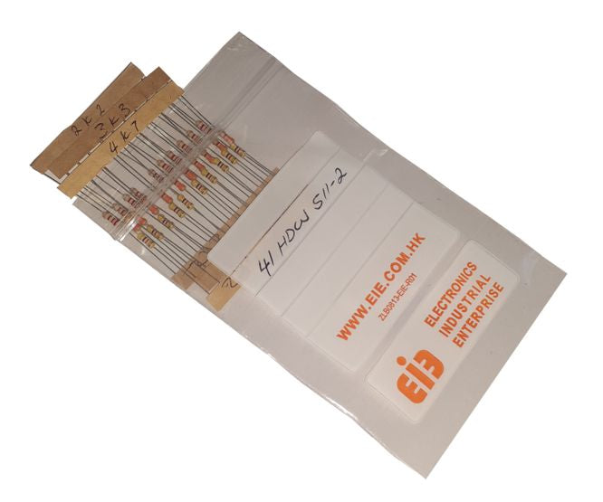 EIE Resistor Assortment 1/4W 5% 10-EA 2K2, 3K3 & 4K7