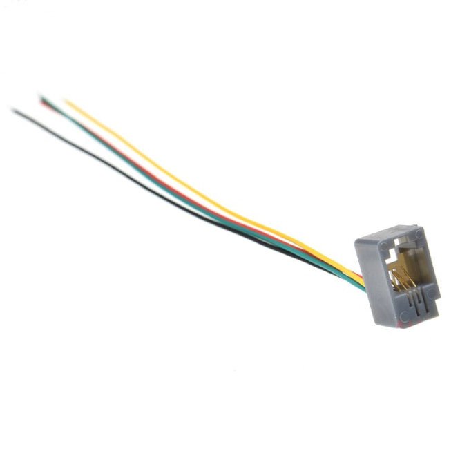 CS RJ9 Modular Socket 4P4C Open End Wire