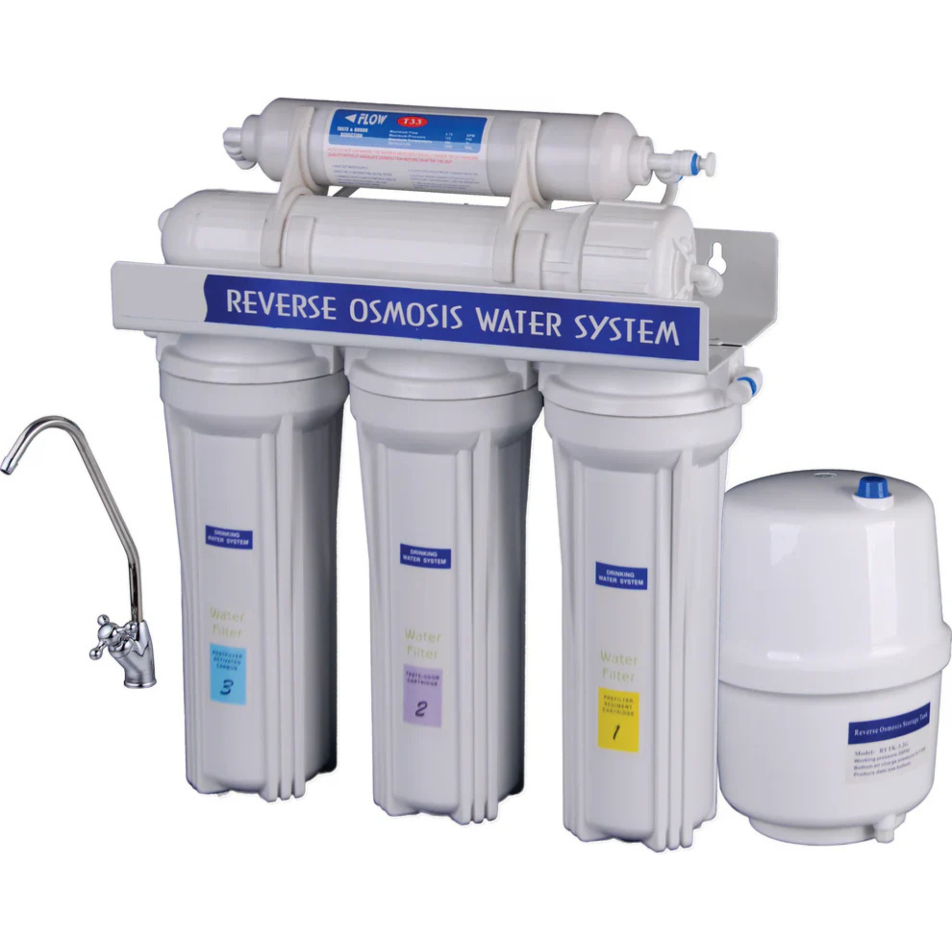 Red Rhino 5-stage reverse osmosis RO under-counter water filtration system no pump