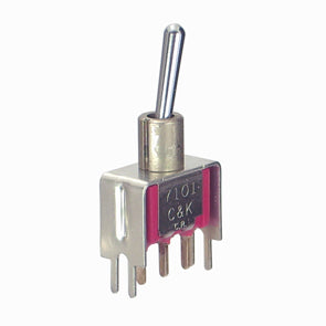 C&K Mini Toggle Switch SPDT 2POS Brac PCB