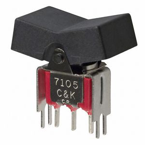 C&K Rocker Switch SPDT (on)-Off-(on) PCB
