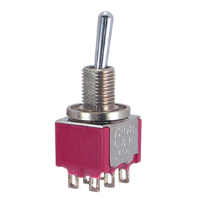 C&K Mini Toggle Switch Dpdt on-Momentary Sol