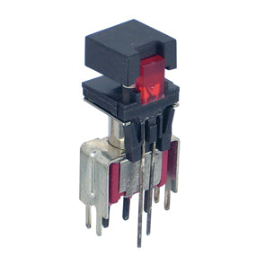 C&K Square Push Button Switch SPDT with LED PCB