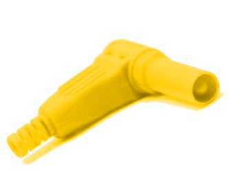 EIE 4mm Right Angle Banana Plug Yellow