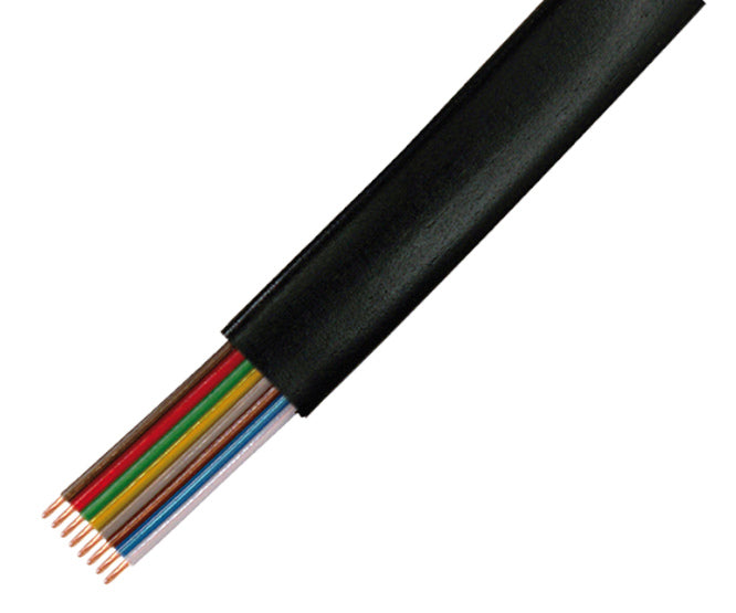 EIE 8C Flat Modular Cable Black