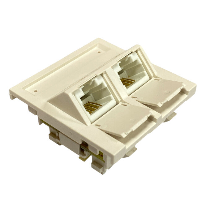CS Snap Open CAT6 Angled Module Keystone 50x50mm 2PORTS