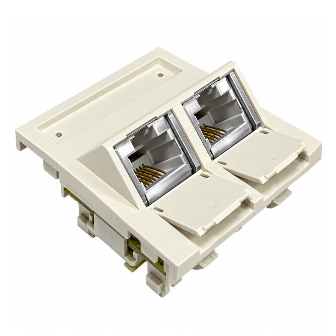 CS Snap CAT6 Angled Module 50x50 Stp Dual Port