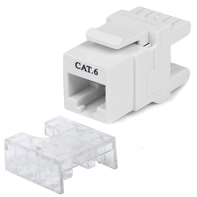 CS RJ45 Keystone CAT6 Socket Horizontal White