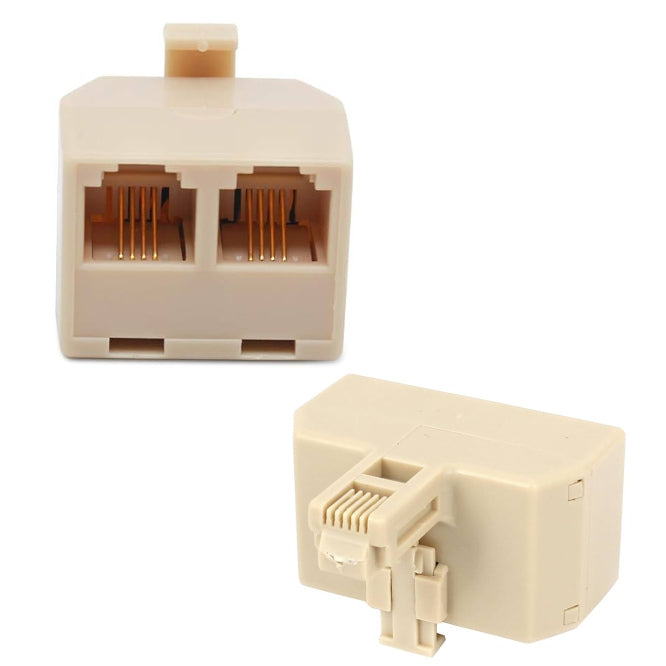 CS 2W RJ12 6P6C Modular Socket - 1XRJ12 6P6C Plug Coupler