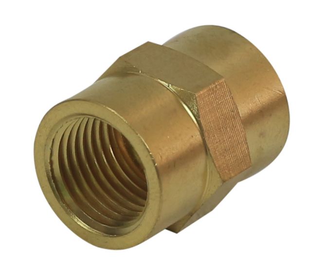 EIE Pneumatic Thread Coupler Brass 1/4-1/4 Female-Female
