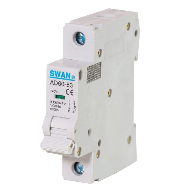 Swan Electric 1P 6kA C-curve MCB circuit breaker