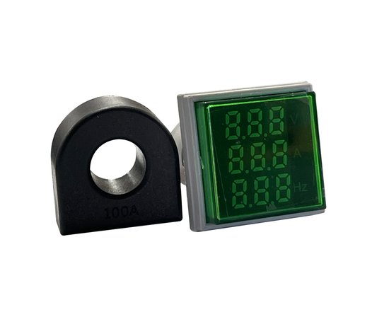 MCE AD22 22mm AC Digital Hertz Meter – 24VAC to 525VAC
