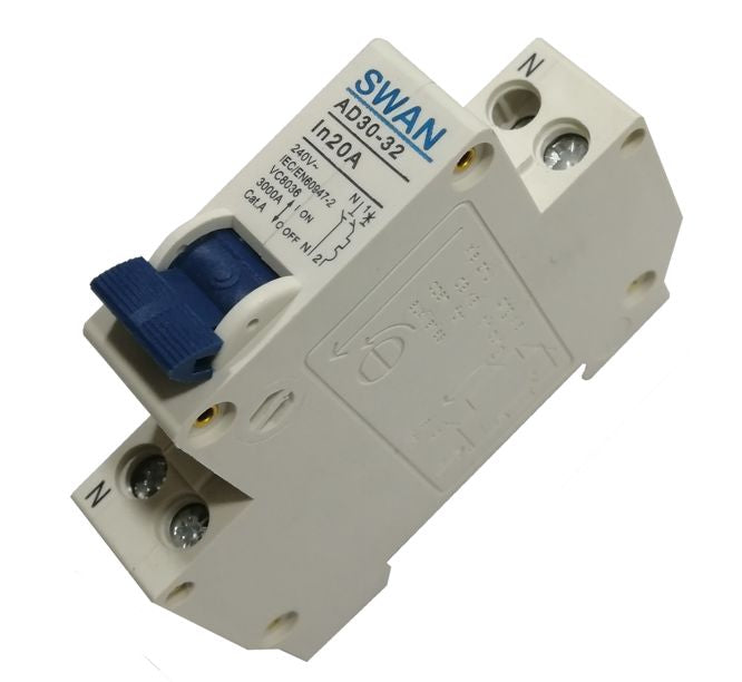 Swan Electric 1P+N 3kA C-curve MCB circuit breaker