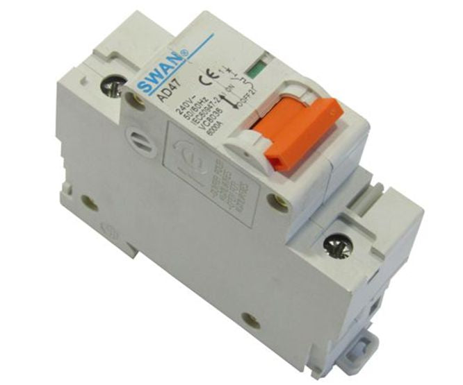 Swan Electric 1P 10kA D-curve MCB circuit breaker