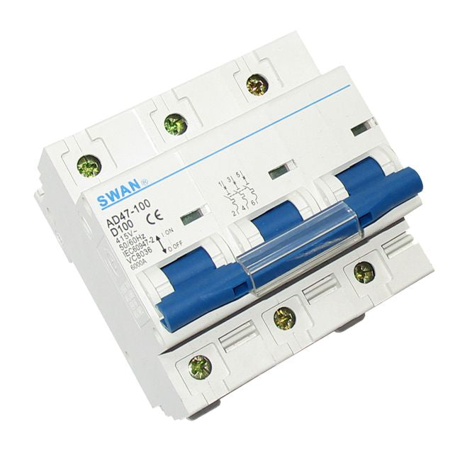 Swan Electric 3P 6kA D-curve MCB circuit breaker