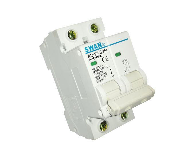 Swan Electric 2P 3kA C-curve MCB circuit breaker