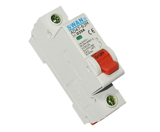 Swan Electric 1P 3kA D-curve MCB circuit breaker