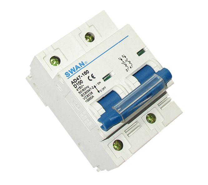 Swan Electric 2P 10kA D-curve MCB circuit breaker