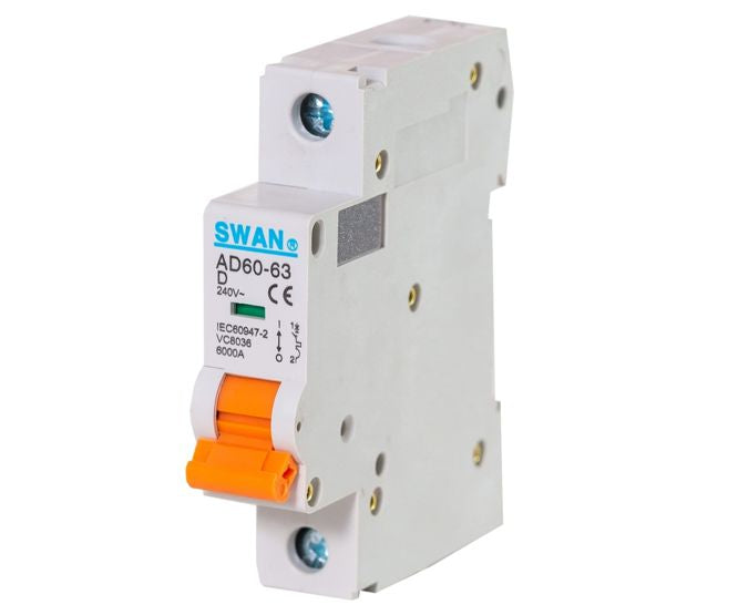 Swan Electric 1P 6kA D-curve MCB circuit breaker